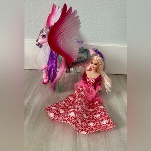 Barbie Princess Doll and Unicorn Horse